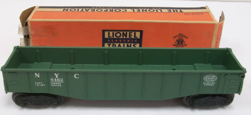 Lionel 6462-25 Vintage O NYC Long Green Gondola