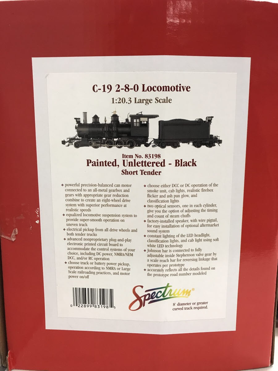 Bachmann 83198 G C-19 Steam Locomotive