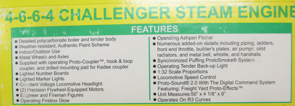 MTH 70-3013-1 Delaware & Hudson G Scale 4-6-6-4 Challenger Engine