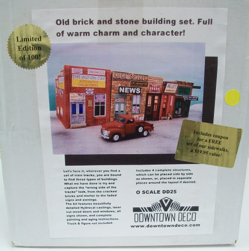 Downtown Deco DD25 O Scale Old Brick & Stone Building Kit