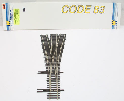 Walthers 948-8808 HO Code 83 Nickel Silver #6 3-Way Switch Turnout – Trainz