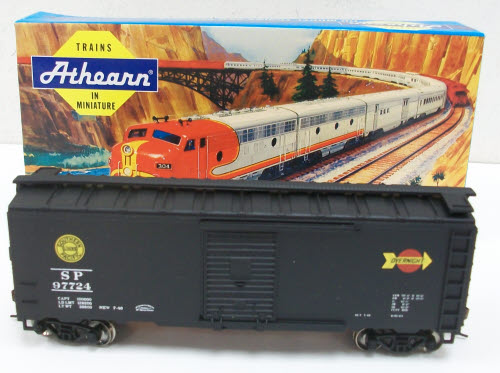 Athearn 1228 HO Southern Pacific Black Overnight 40' AAR Boxcar # 97724 Kit