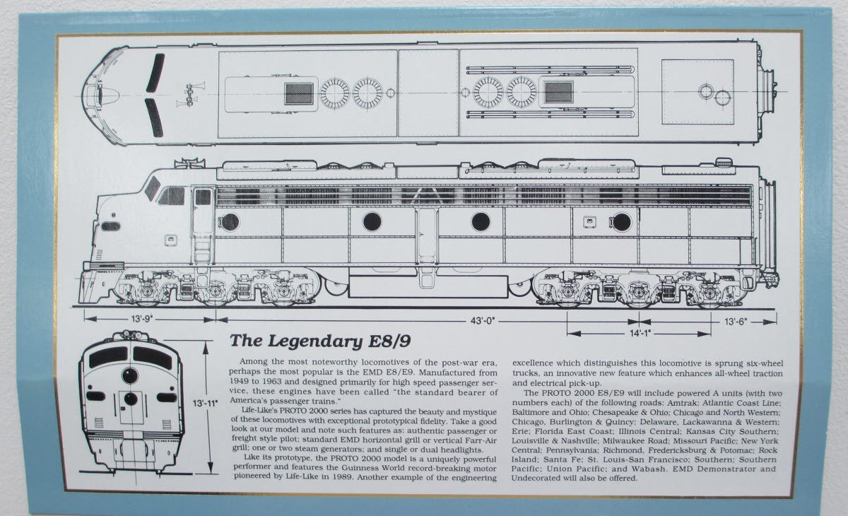 Proto 2000 8123 HO Scale Santa Fe E8/9 Diesel Locomotive #86