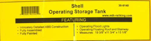 MTH 30-9140 O Shell Operating Storage Tank