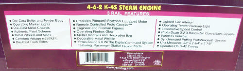 MTH 20-3296-1 PRR 4-6-2 K4s Steam Locomotive w/PS2 #837