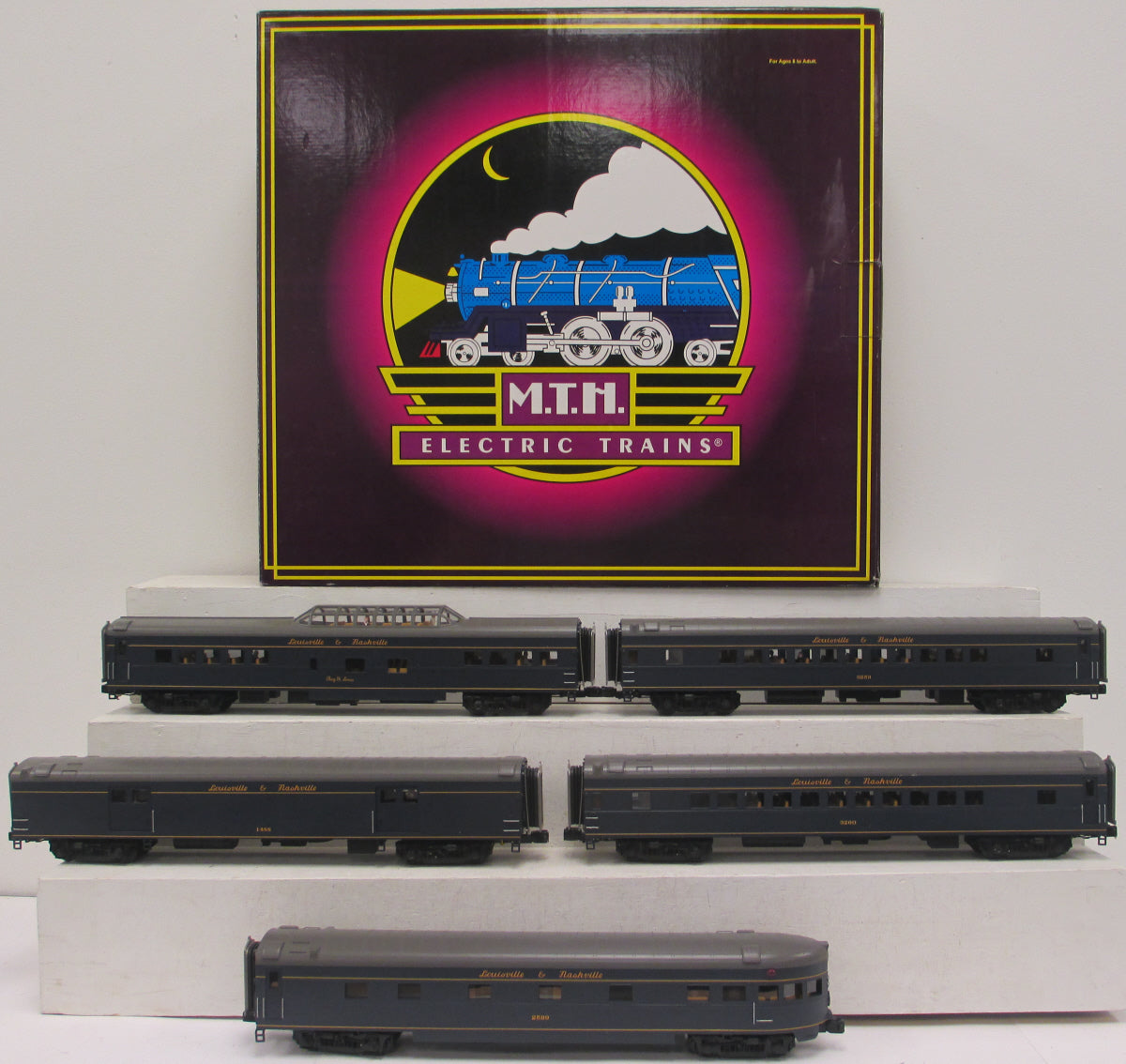 MTH 20-65111 O L&N 70' Streamlined Smooth Sided Passenger Car Set (Set of 5)