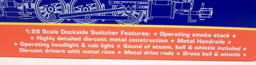 USA Trains 20056 G Pennsylvania Dockside 0-6-0T Steam Locomotive with Sound #9