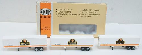 Con-Cor 0004-008105 HO SP 40' Piggyback Box Trailers Pack of 3)