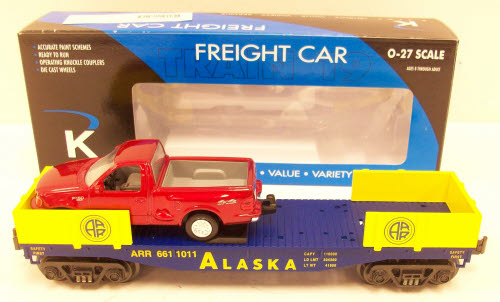 K-Line K661-1011 Alaska Flatcar with Pickup