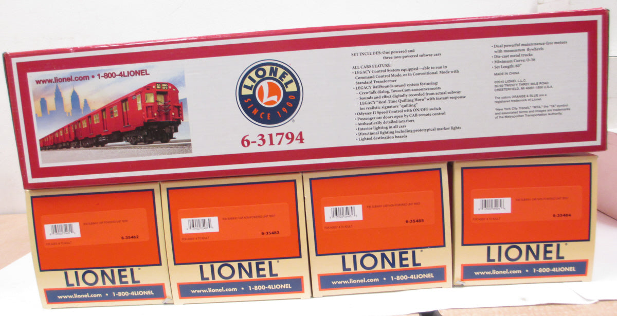 Lionel 6-31794 NYC Transit Authority R30 Subway Set