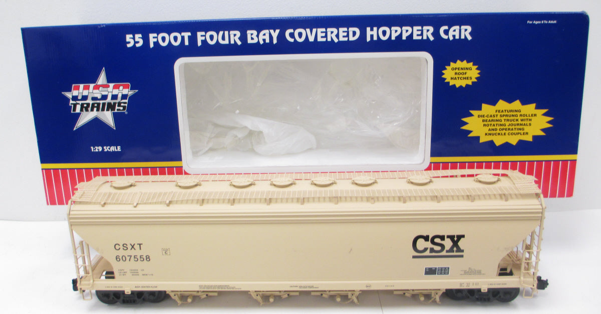 USA Trains R14109 G CSX The Ultimate Series 4-Bay Center Flow Hopper #607556