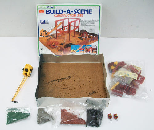 Life Like 1375 HO Build-A-Scene Construction Site Model Kit
