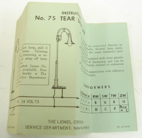 Lionel 75 Vintage O Gooseneck Street Lights (Set of 2)