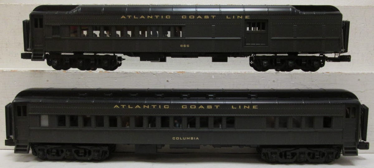 MTH 20-4190 O Atlantic Coast Line 70’ Madison Comb/Din Passenger Set (Set of 2)