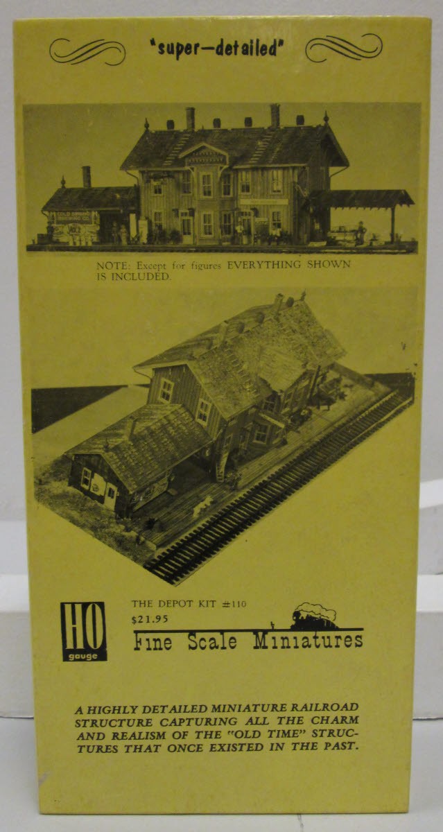 Fine Scale Miniatures 110 HO Scale The Depot Building Kit