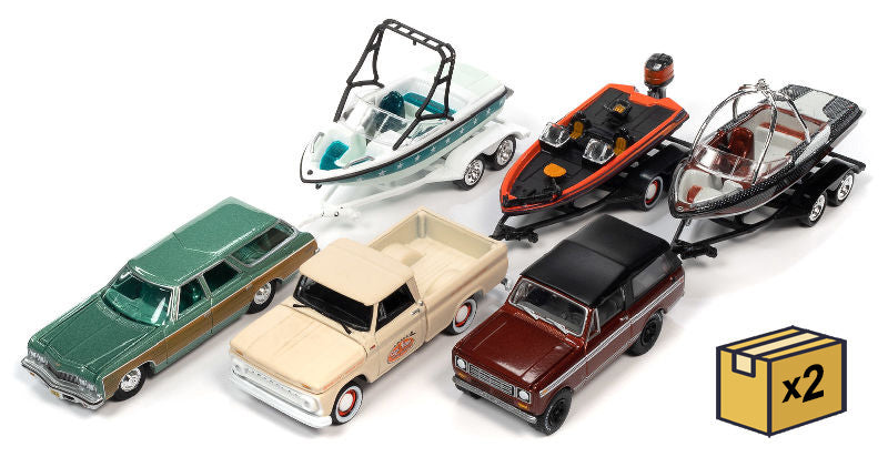 Johnny Lightning JLBT015-A-CASE 1:64 Truck & Trailer 2021 Release 1A (Set of 6)