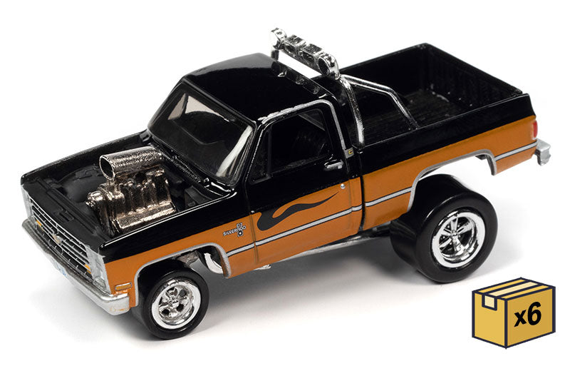 Johnny Lightning JLSP228-B-CASE 1:64 1985 Chevy Silverado (Pack of 6)