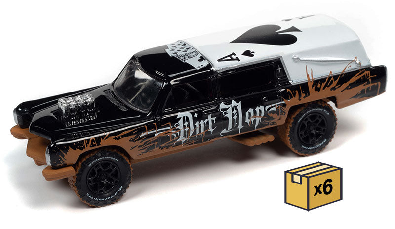 Johnny Lightning JLSP255-A-CASE 1:64 Haulin' Hearse Gloss Black (Pack of 6)