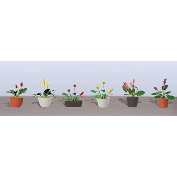JTT Scenery Products 95569 HO Flower Plants Potted Assortment 3 (Pack of 6)