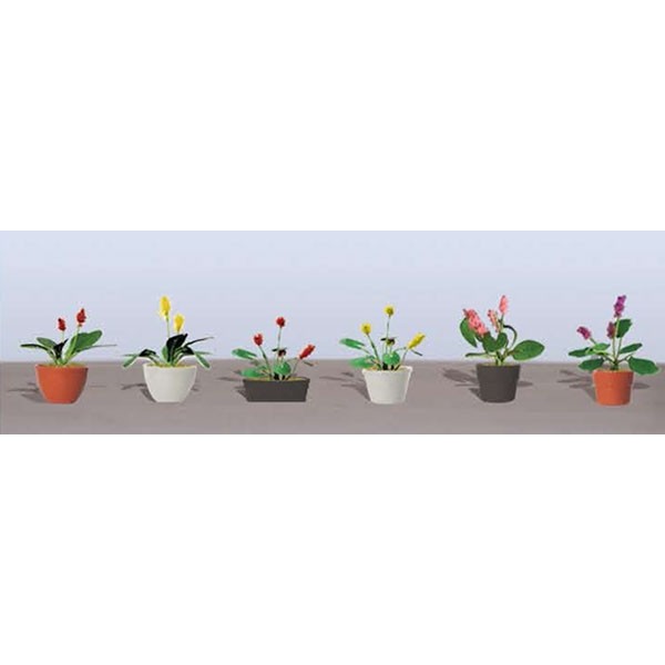 JTT Scenery Products 95570 O Flower Plants Potted Assortment Set #3 (Pack of 6)