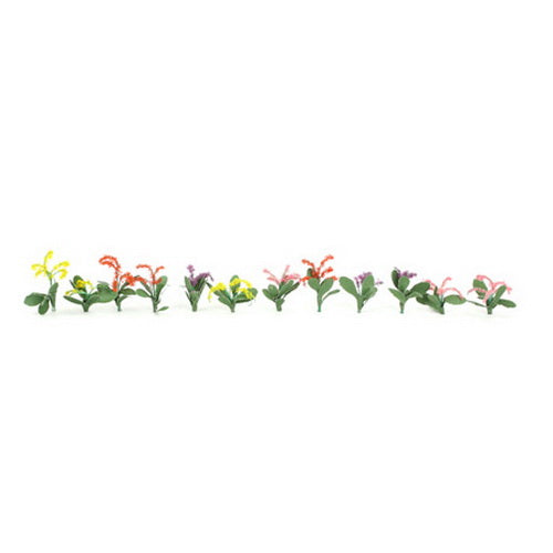 JTT Scenery Products 95507 3/8" Petunias Red/Pink/Yellow/Purple (Pack of 40)
