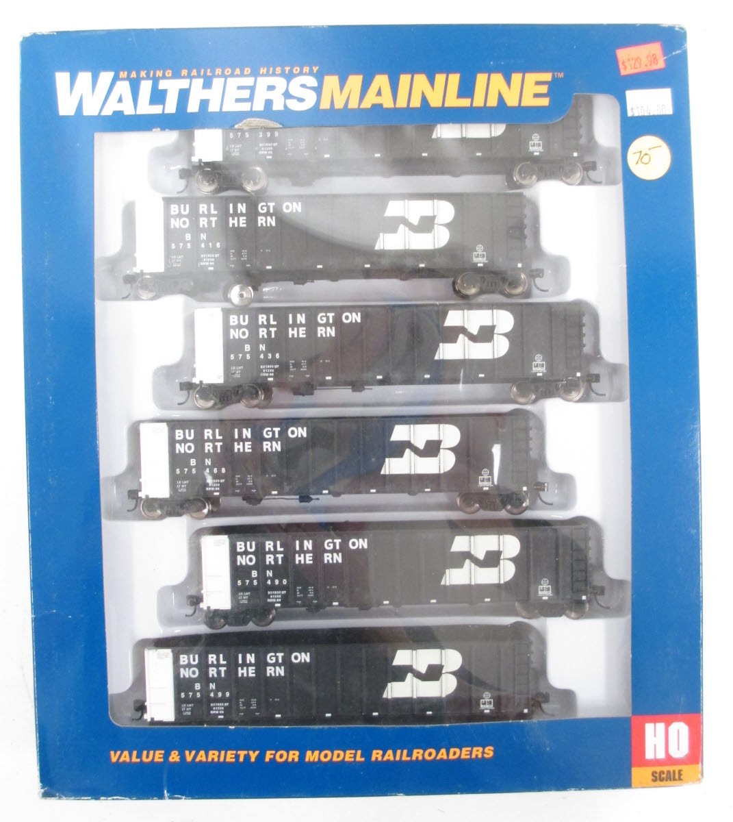 Walthers 910-56001 Burlington Northern 50' Coal Hopper 6-Pack