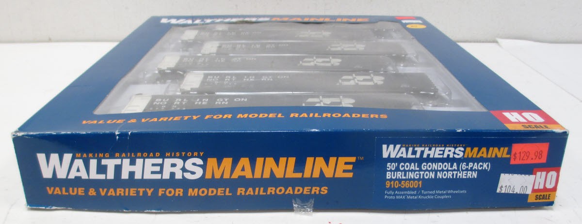 Walthers 910-56001 Burlington Northern 50' Coal Hopper 6-Pack
