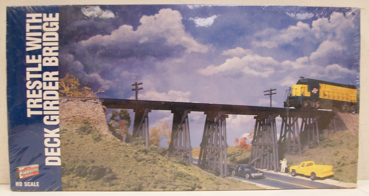 Walthers 933-3147 HO Trestle W/Steel Deck Girder Bridge Structure Kit