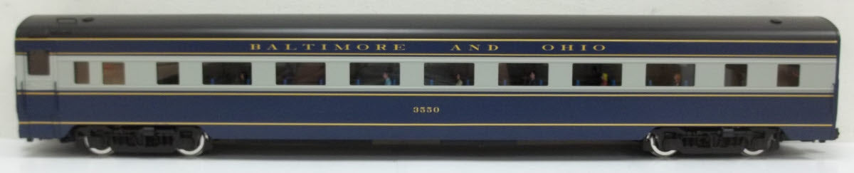 USA Trains 31041 G B&O Capital Limited Corrugated Aluminum Coach Lighted #3550