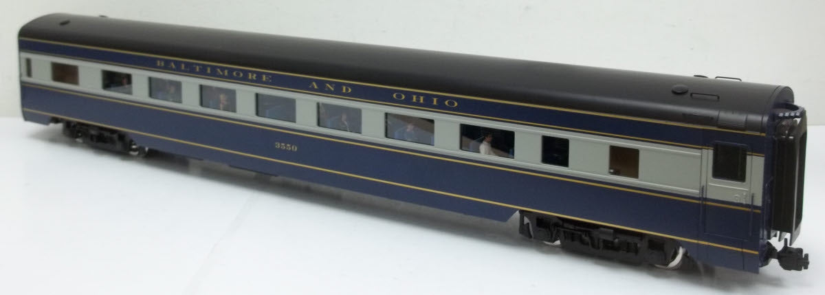 USA Trains 31041 G B&O Capital Limited Corrugated Aluminum Coach Lighted #3550