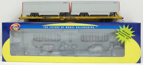Athearn 93277 HO Trailer Train TTX 85' Flat Car # 474659 W/2-40' Trailers