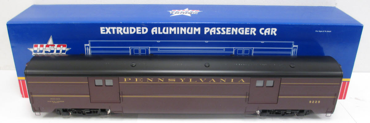 USA Trains 310202 G Pennsylvania Streamline Baggage Car - Metal Wheels