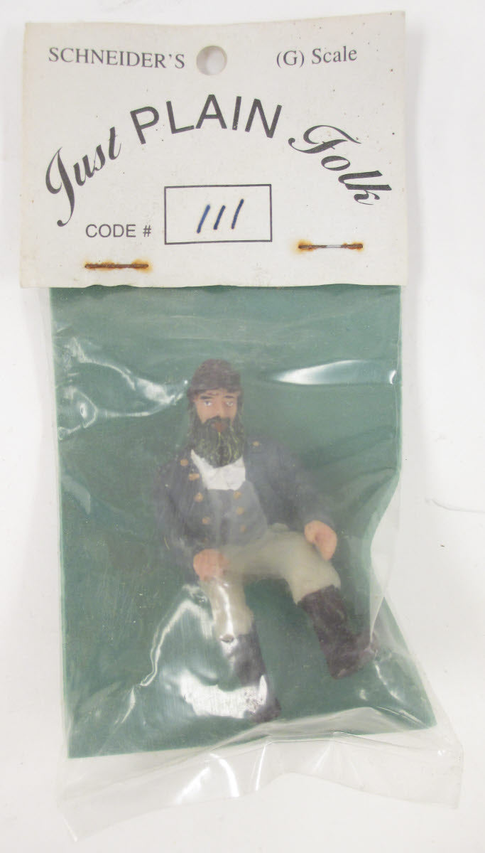 Just Plain Folk 111 Man with Brown Hat Sitting
