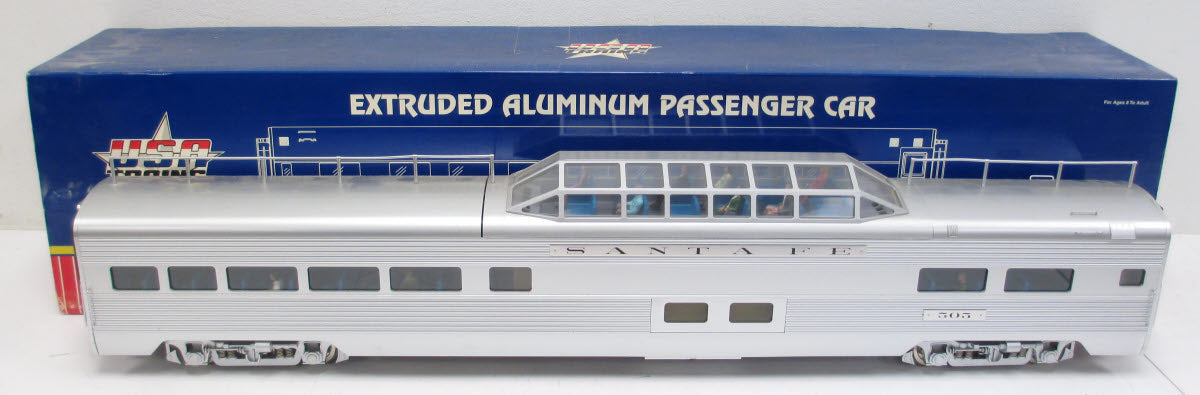 USA Trains R31007 Santa Fe Aluminum Vista Dome Car #505