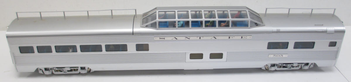 USA Trains R31007 Santa Fe Aluminum Vista Dome Car #505