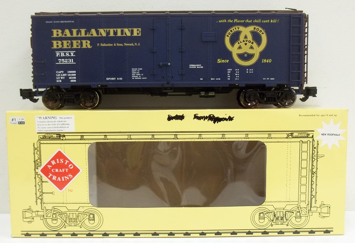 Aristo-Craft 46213 Ballantine Beer Steel Reefer Car (Plastic Wheels)