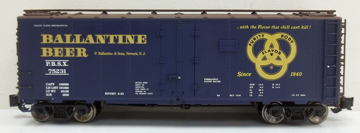 Aristo-Craft 46213 Ballantine Beer Steel Reefer Car (Plastic Wheels)