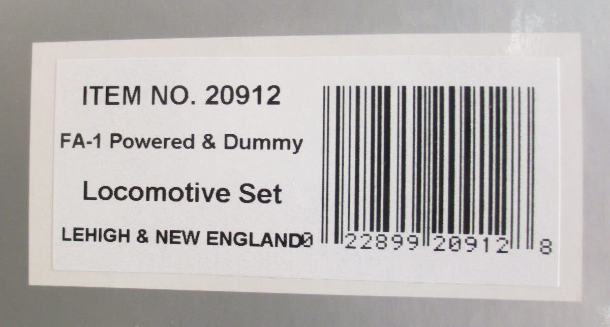 Williams 20912 Lehigh & New England FA-1 Diesel Locomotive Set