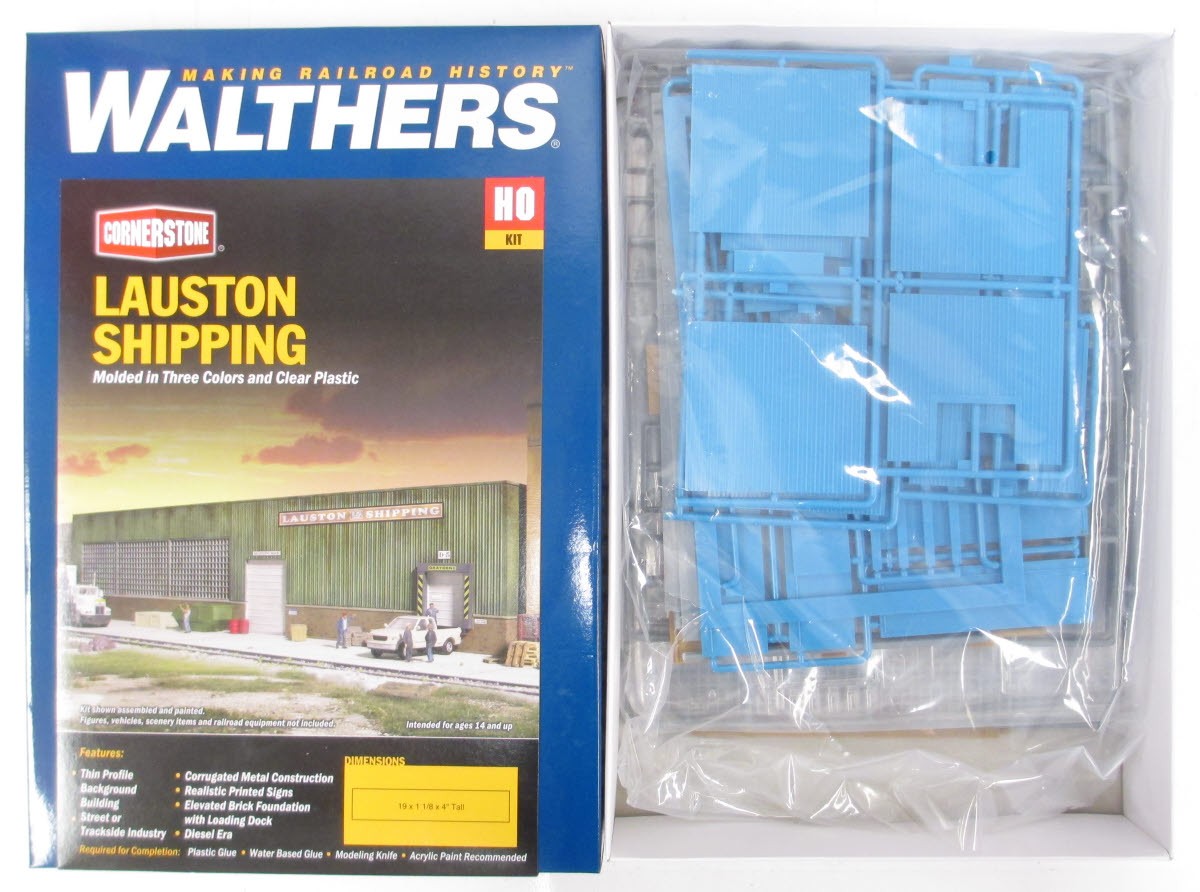 Walthers 933-3191 HO Lauston Shipping Thin Profile Background Building Kit