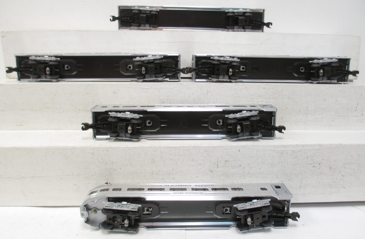 MTH 20-6004 O California Zephyr 60' Aluminum Passenger Car Set (Set of 5)