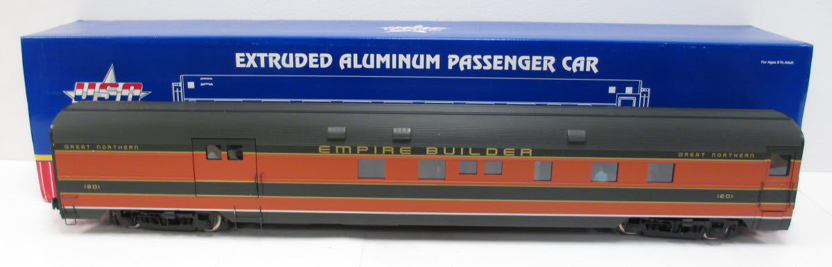 USA Trains 310603 G GN "Empire Builder" Combine Car #1201 w/ Metal Wheel