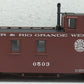 Blackstone Models 340951 HOn3 Denver Rio Grande & Western Long Caboose #050