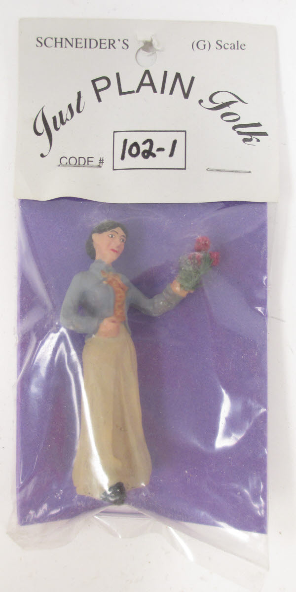 Just Plain Folk 102-1 G Scale Woman Holding Flowers