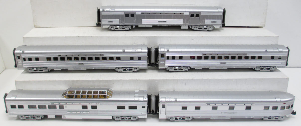 MTH 20-65196 O Santa Fe 70' Streamlined Ribbed Passenger Car Set (Set of 5)