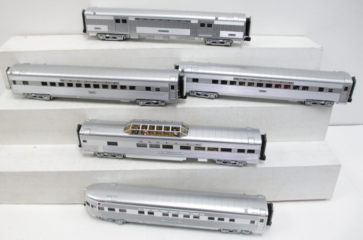 MTH 20-65196 O Santa Fe 70' Streamlined Ribbed Passenger Car Set (Set of 5)