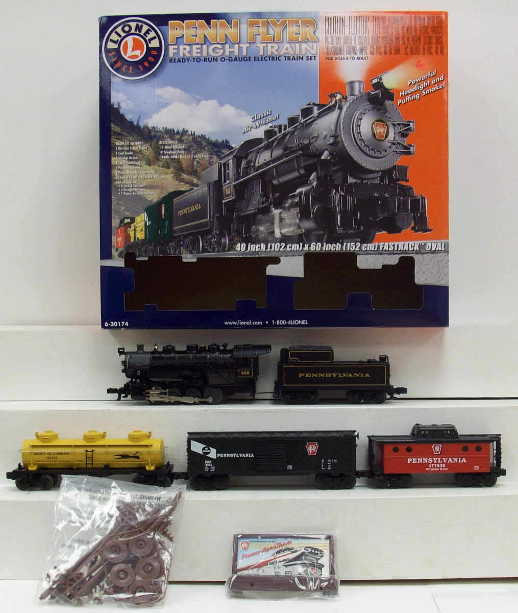 Lionel 6-30174 Pennsylvania Flyer O Gauge Steam Freight Train Set