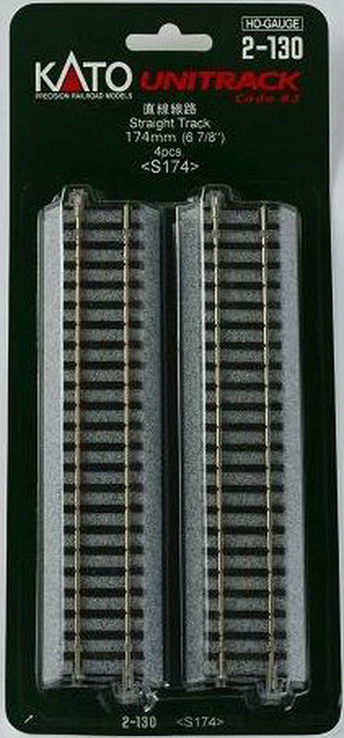 Kato 2-130 HO Gauge Code 83 6-7/8" Straight UniTrack (Pack of 4)