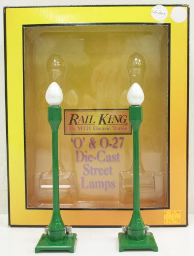 MTH 30-1078-A O Green #580-1 Teardrop Lamp Set