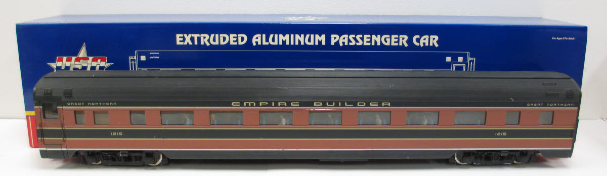 USA Trains 31061 G Great Northern Corrugated Aluminum Coach #1215 - Metal Wheels