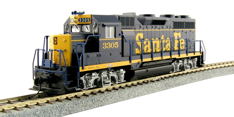 Kato 3730222 HO Atchison Topeka Santa Fe Dress Blue GP35 Diesel Locomotive #3305